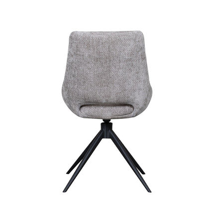 LABEL51 - Eetkamerstoel Marlow 48x63x86 cm - Stone Elite | Zwart Metaal