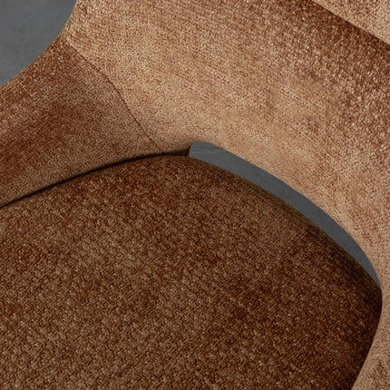 LABEL51 - Eetkamerstoel Marlow 48x63x86 cm - Cognac Elite | Zwart Metaal