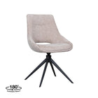 LABEL51 - Eetkamerstoel Marlow 48x63x86 cm - Clay Elite | Zwart Metaal