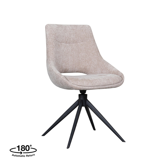 LABEL51 - Eetkamerstoel Marlow 48x63x86 cm - Clay Elite | Zwart Metaal
