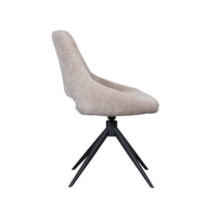 LABEL51 - Eetkamerstoel Marlow 48x63x86 cm - Clay Elite | Zwart Metaal
