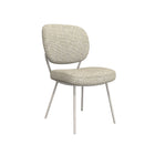 LABEL51 - Eetkamerstoel Singapore 49x63x90 cm - Naturel Royal Boucle | Taupe Metaal