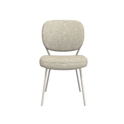 LABEL51 - Eetkamerstoel Singapore 49x63x90 cm - Naturel Royal Boucle | Taupe Metaal