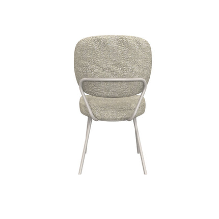 LABEL51 - Eetkamerstoel Singapore 49x63x90 cm - Naturel Royal Boucle | Taupe Metaal