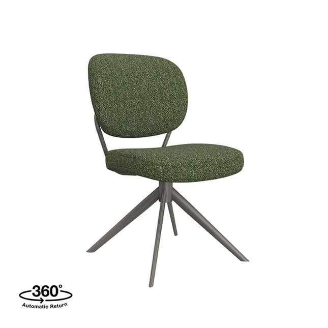 LABEL51 - Eetkamerstoel Geneva 49x63x90 cm - Forest Royal Boucle | Forest Metaal