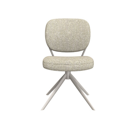 LABEL51 - Eetkamerstoel Geneva 49x63x90 cm - Naturel Royal Boucle | Taupe Metaal