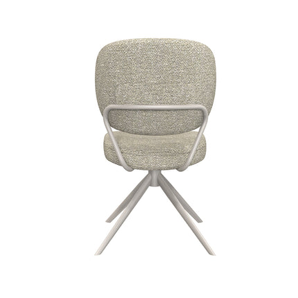 LABEL51 - Eetkamerstoel Geneva 49x63x90 cm - Naturel Royal Boucle | Taupe Metaal