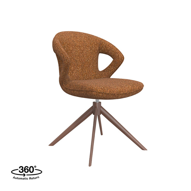 LABEL51 - Eetkamerstoel Zurich 64x56x86 cm - Coral Royal Boucle | Coral Metaal