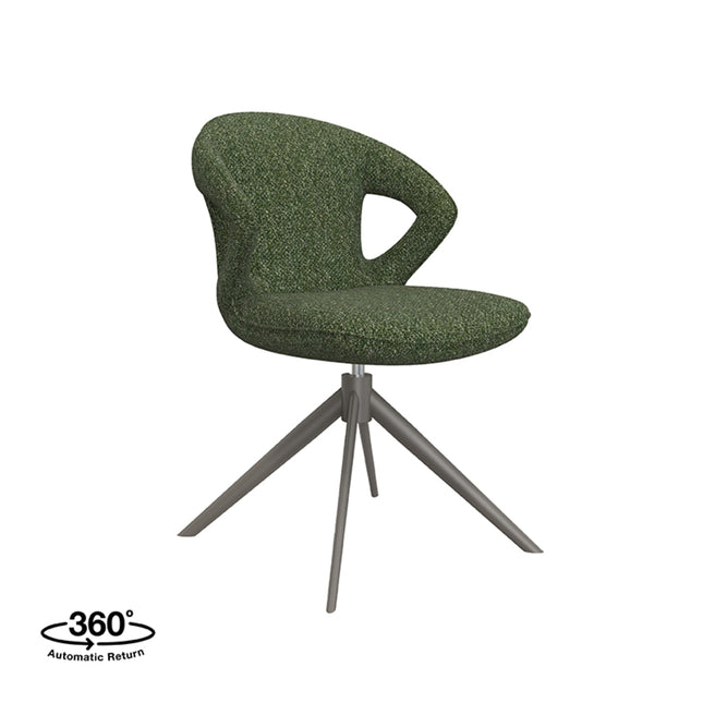 LABEL51 - Eetkamerstoel Zurich 64x56x86 cm - Forest Royal Boucle | Forest Metaal