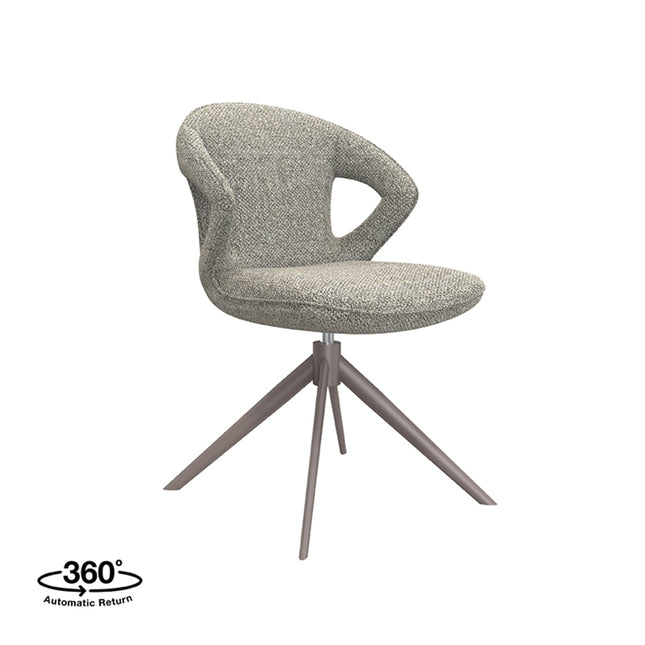 LABEL51 - Eetkamerstoel Zurich 64x56x86 cm - Mushroom Royal Boucle | Brons Metaal