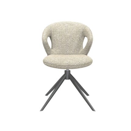 LABEL51 - Eetkamerstoel Zurich 64x56x86 cm - Naturel Royal Boucle | Zwart Metaal