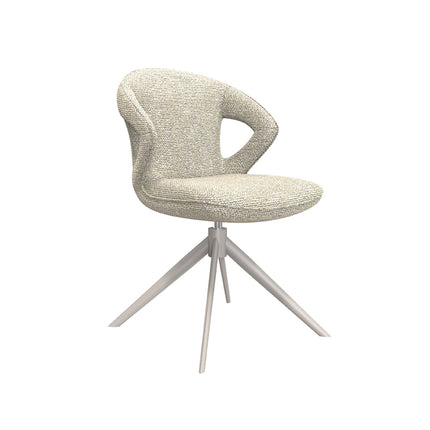 LABEL51 - Eetkamerstoel Zurich 64x56x86 cm - Naturel Royal Boucle | Taupe Metaal