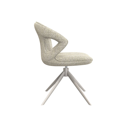 LABEL51 - Eetkamerstoel Zurich 64x56x86 cm - Naturel Royal Boucle | Taupe Metaal