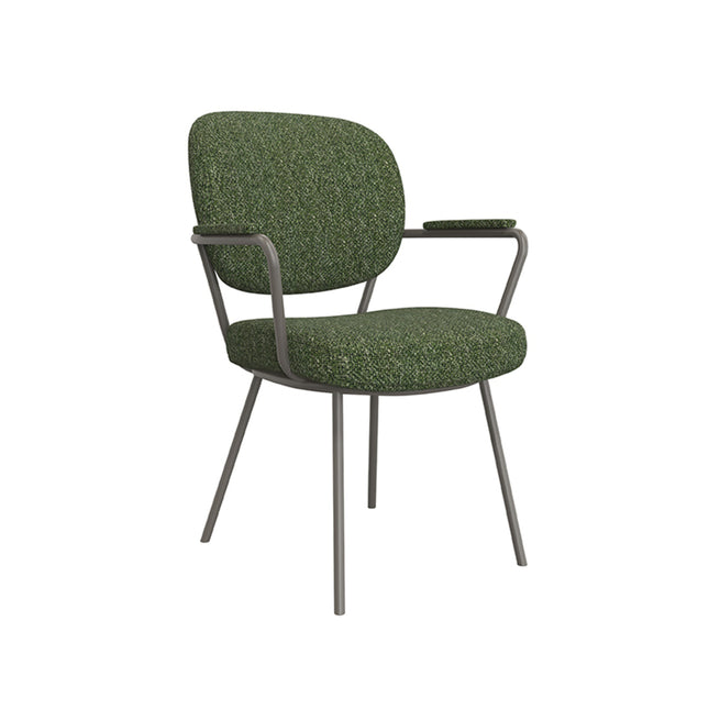 LABEL51 - Eetkamerstoel Lausanne 61x64x89 cm - Forest Royal Boucle | Forest Metaal