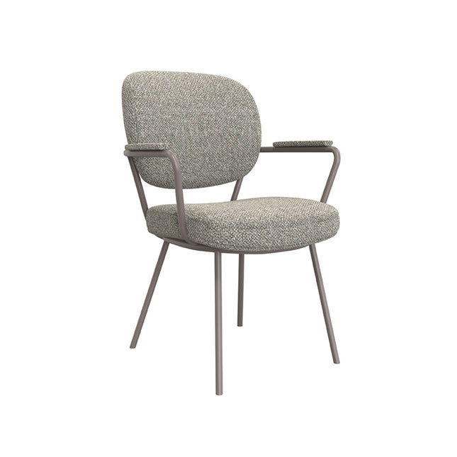 LABEL51 - Eetkamerstoel Lausanne 61x64x89 cm - Mushroom Royal Boucle | Brons Metaal