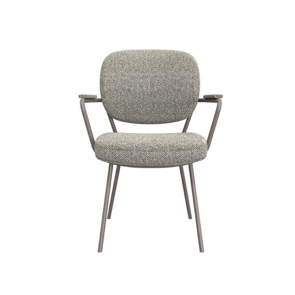 LABEL51 - Eetkamerstoel Lausanne 61x64x89 cm - Mushroom Royal Boucle | Brons Metaal