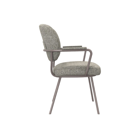 LABEL51 - Eetkamerstoel Lausanne 61x64x89 cm - Mushroom Royal Boucle | Brons Metaal