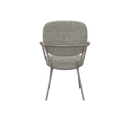 LABEL51 - Eetkamerstoel Lausanne 61x64x89 cm - Mushroom Royal Boucle | Brons Metaal