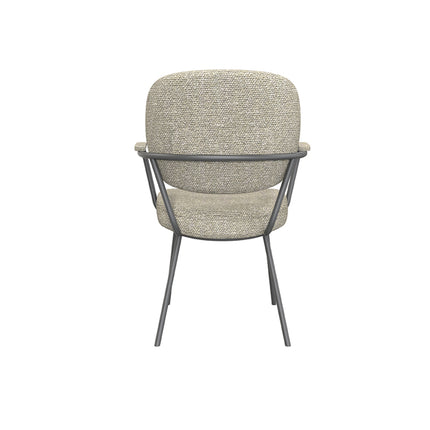 LABEL51 - Eetkamerstoel Lausanne 61x64x89 cm - Naturel Royal Boucle | Zwart Metaal