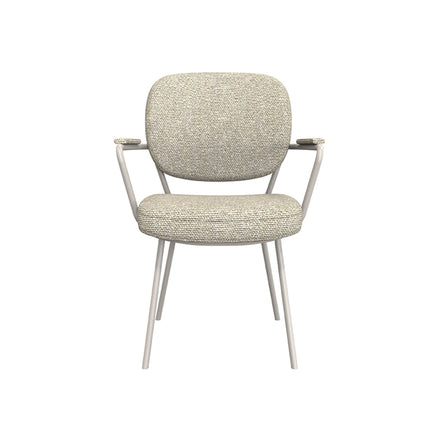 LABEL51 - Eetkamerstoel Lausanne 61x64x89 cm - Naturel Royal Boucle | Taupe Metaal