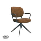 LABEL51 - Eetkamerstoel Basel 61x64x89 cm - Coral Royal Boucle | Coral Metaal