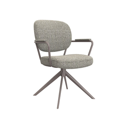 LABEL51 - Eetkamerstoel Basel 61x64x89 cm - Mushroom Royal Boucle | Brons Metaal