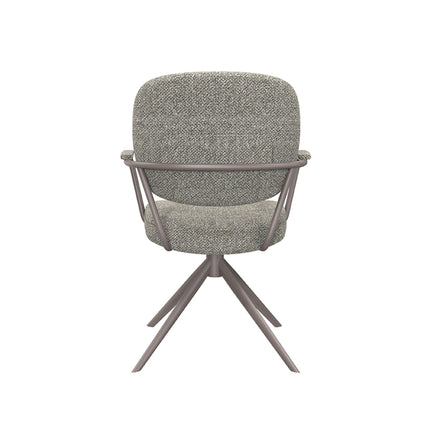 LABEL51 - Eetkamerstoel Basel 61x64x89 cm - Mushroom Royal Boucle | Brons Metaal