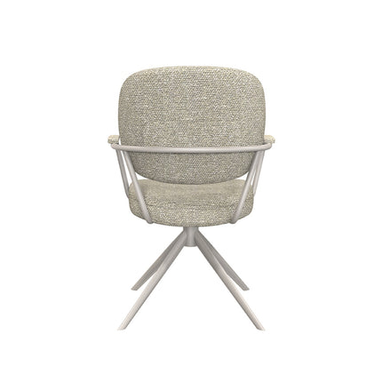LABEL51 - Eetkamerstoel Basel 61x64x89 cm - Naturel Royal Boucle | Taupe Metaal