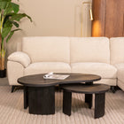 LABEL51 - Salontafel Set Timon 100x58x40 cm - Zwart Mangohout