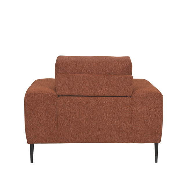 LABEL51 - Bank Ferraro 1-Zits 112x88x85 cm - Rust Boucle | Zwart Metaal