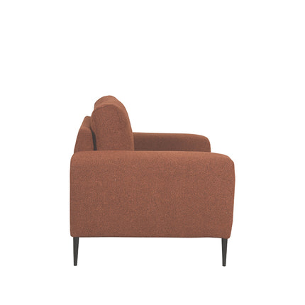 LABEL51 - Bank Ferraro 1-Zits 112x88x85 cm - Rust Boucle | Zwart Metaal