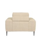 LABEL51 - Bank Ferraro 1-Zits 112x88x85 cm - Zand Boucle | Zwart Metaal