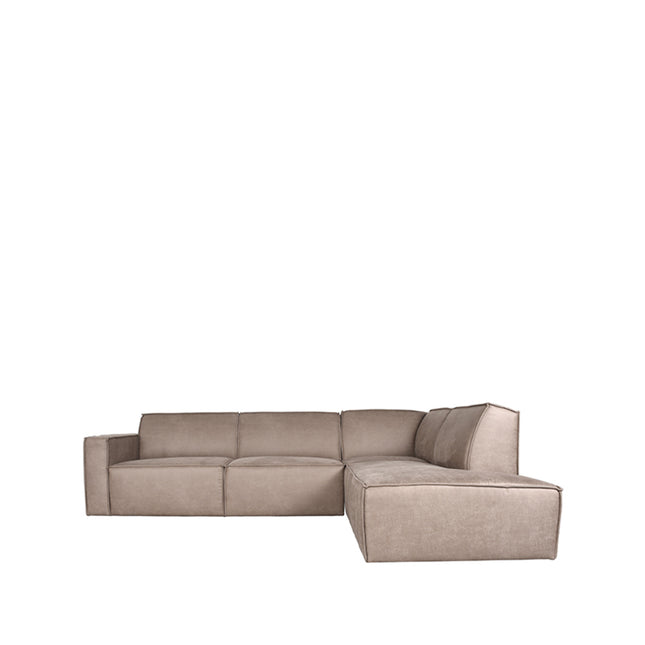LABEL51 - Hoekbank Kay Rechts 283x95-218x80 cm - Taupe Micro Suede