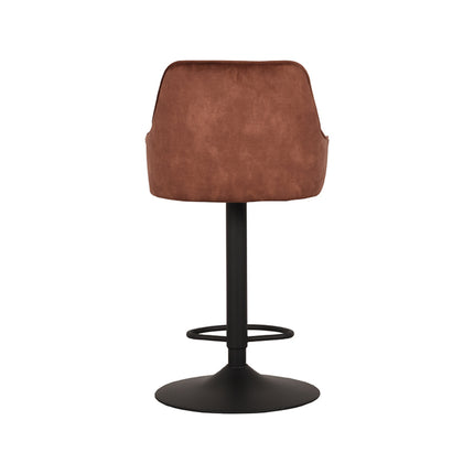 LABEL51 - Barkruk Fender 50x52x90-110 cm - Rust Velours | Zwart Metaal