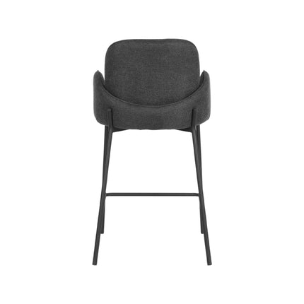 D-MAXX - Barkruk Jari 51x53x94 cm - Antraciet Weave | Zwart Metaal
