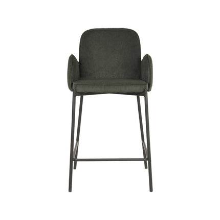 D-MAXX - Barkruk Jari 51x53x94 cm - Army Ribcord | Zwart Metaal