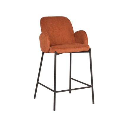 D-MAXX - Barkruk Jari 51x53x94 cm - Rust Ribcord | Zwart Metaal