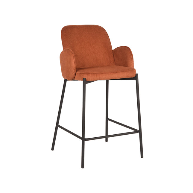 D-MAXX - Barkruk Jari 51x53x94 cm - Rust Ribcord | Zwart Metaal