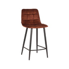 LABEL51 - Barkruk Jelt 42x46x92 cm - Rust Velours | Zwart Metaal