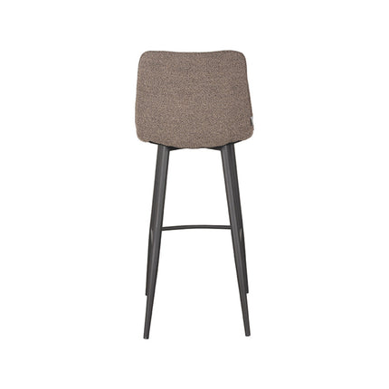 LABEL51 - Barkruk Jelt 45x48x107 cm - Bruin Boucle | Zwart Metaal