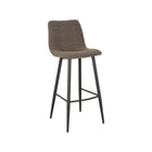 LABEL51 - Barkruk Jelt 45x48x107 cm - Bruin Boucle | Zwart Metaal