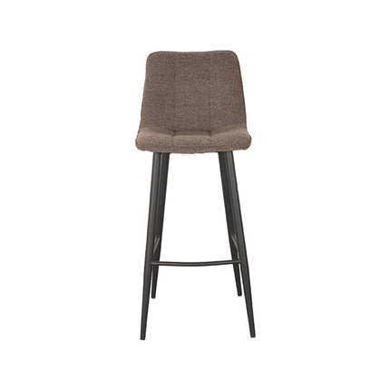LABEL51 - Barkruk Jelt 45x48x107 cm - Bruin Boucle | Zwart Metaal