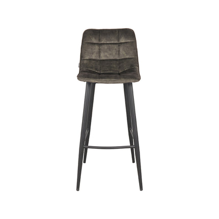 LABEL51 - Barkruk Jelt 45x48x107 cm - Hunter Velours | Zwart Metaal