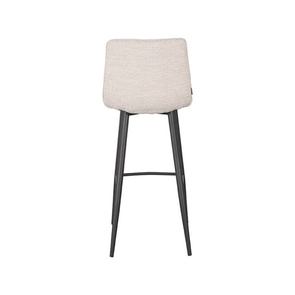 LABEL51 - Barkruk Jelt 45x48x107 cm - Naturel Boucle | Zwart Metaal