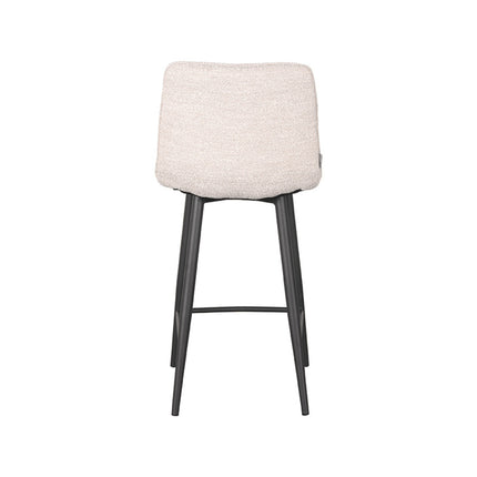 LABEL51 - Barkruk Jelt 42x46x92 cm - Naturel Boucle | Zwart Metaal