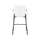LABEL51 - Barkruk Joni 51x53x94 cm - Creme Elegance | Zwart Metaal