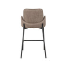 LABEL51 - Barkruk Joni 51x53x94 cm - Taupe Micro Suede | Zwart Metaal