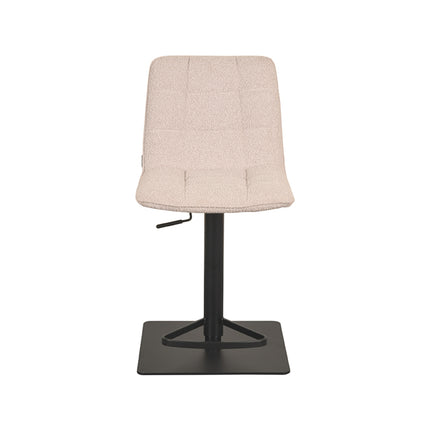 LABEL51 - Barkruk Juul 45x56x88-113 cm - Naturel Boucle | Zwart Metaal