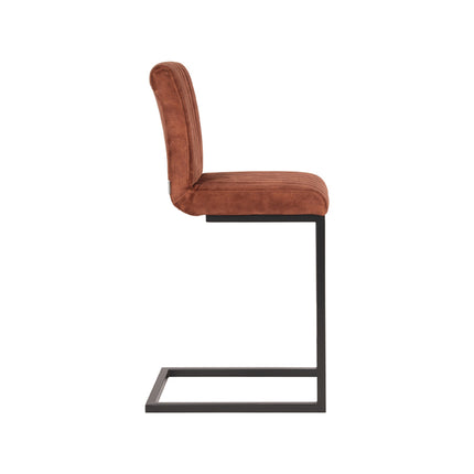 LABEL51 - Barkruk Milo 41x53x100 cm - Rust Velours | Zwart Metaal