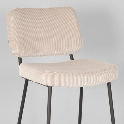 LABEL51 - Barkruk Noah 47x60x105 cm - Naturel Ribcord | Zwart Metaal